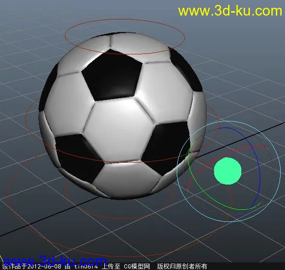 一个足球的绑定，带自身旋转模型的图片1