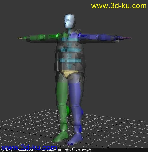 枪战游戏人物3D模型（带材质）的图片1