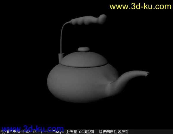 茶壶模型无贴图的图片1