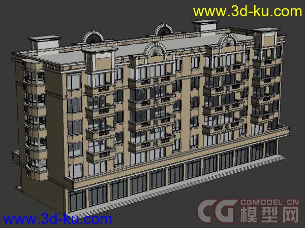 居住小区公寓楼模型的图片8