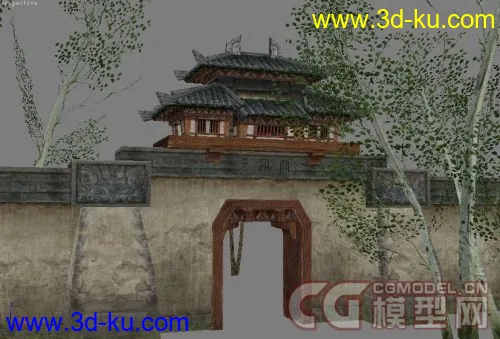 古代城门模型的图片2