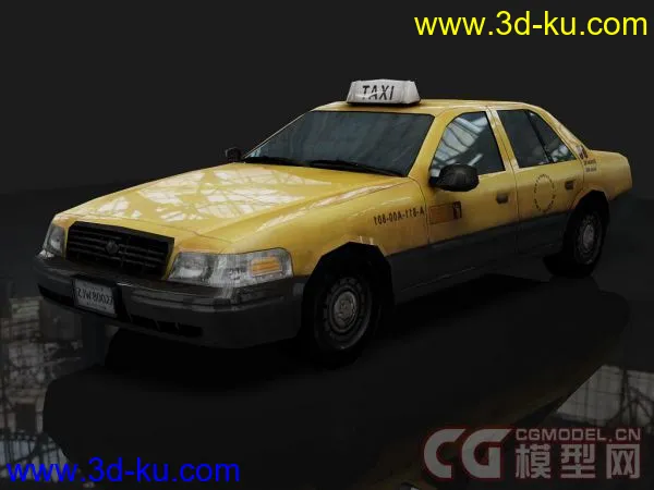 国外出租车下载(包含 OBJ通用格式）模型的图片1