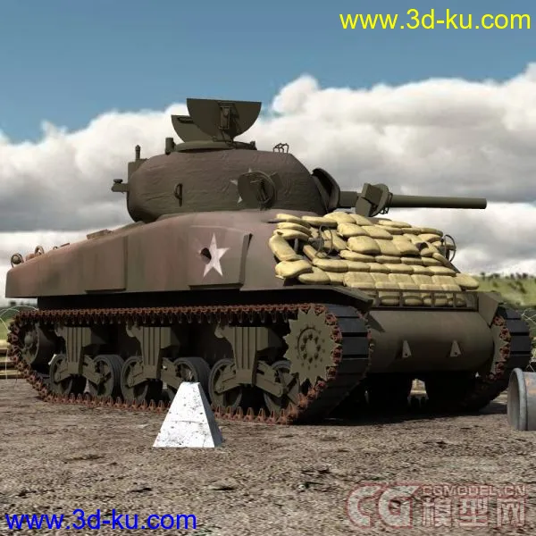 被击毁的坦克四辆 M4A1 Panther Tiger King Tiger(更新加一辆)模型的图片14