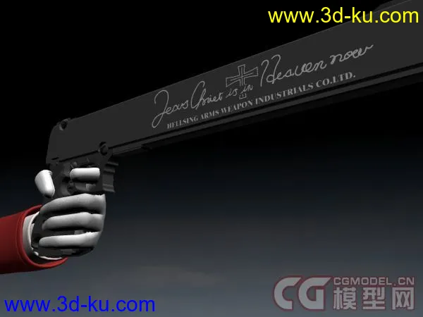 地狱之歌-阿卡特黑色超酷手枪JACKAL模型的图片2