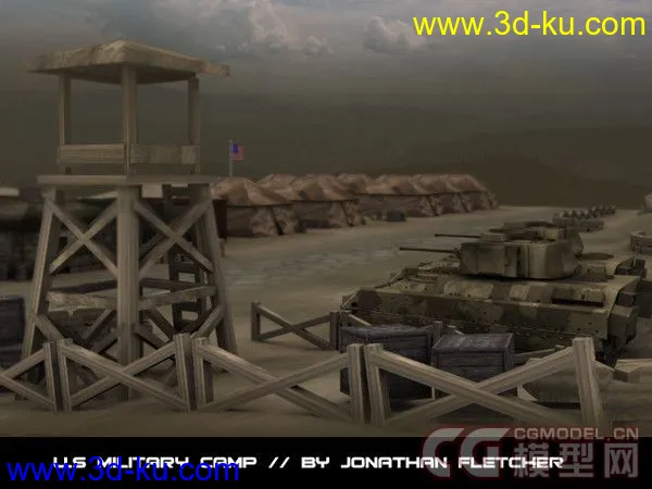 【美军营地】一个建模美军的营地场景模型的图片5