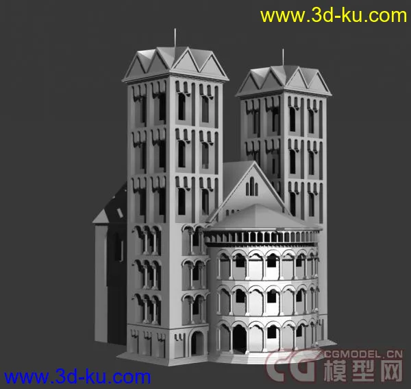 哥特教堂，城堡3d模型，下载的图片1
