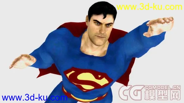 美国超级英雄集合之超人+钢铁侠+再加闪电侠（带骨骼+动作+贴图+法线） fbx格式模型的图片9