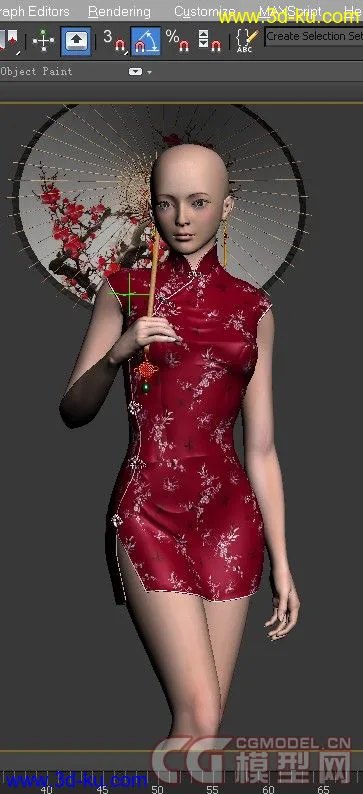 再次吐血奉献3年前制作旗袍装美女模型~~绝对超值~细致~用心~~！！的图片2