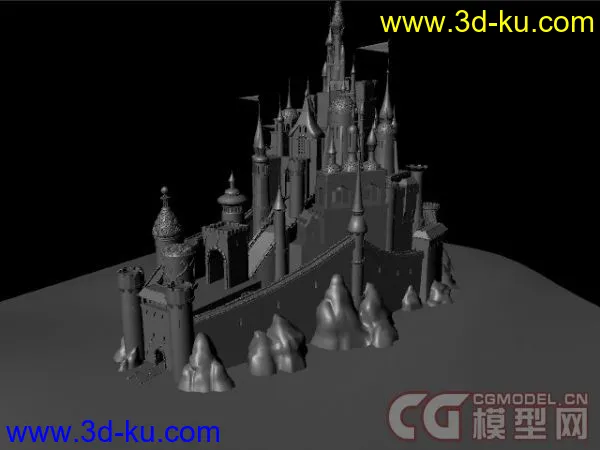 迪斯尼城堡卡通场景模型的图片1