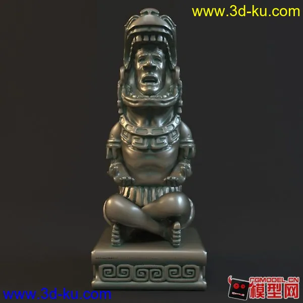 古玛雅人物雕像模型的图片1