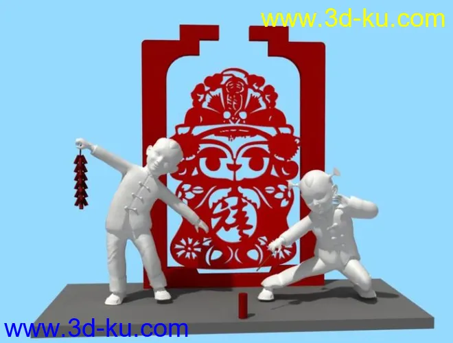 3dmax模型-中国传统雕塑模型的图片1