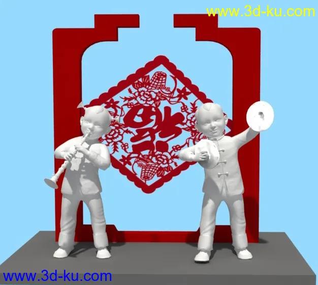 3dmax模型-中国传统雕塑模型的图片3
