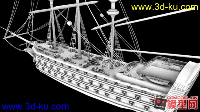 中世纪海军舰船模型的图片1