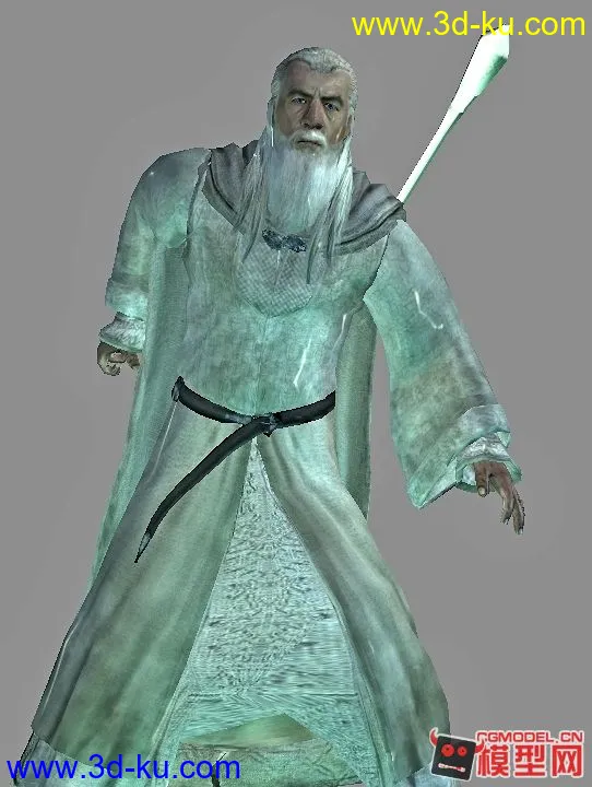 魔戒巫师之甘道夫 萨鲁曼（绑定骨骼+贴图）模型的图片3
