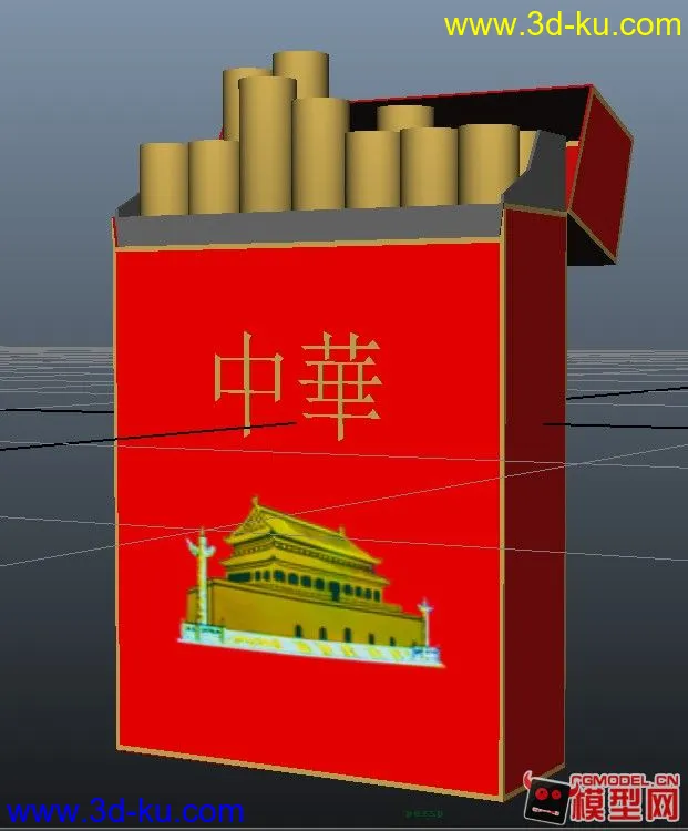 一包中华的烟让大家抽一下模型的图片1