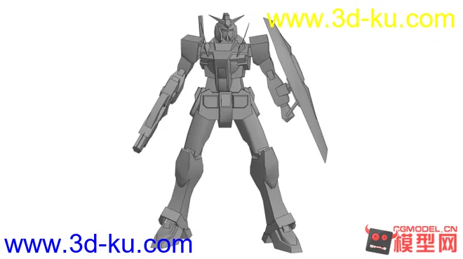 GN-000 0 Gundam 3ds模型的图片1