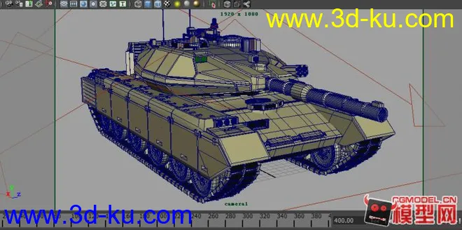 美军M60改进型主战坦克 （可以添加沙漠数码迷彩）模型的图片1