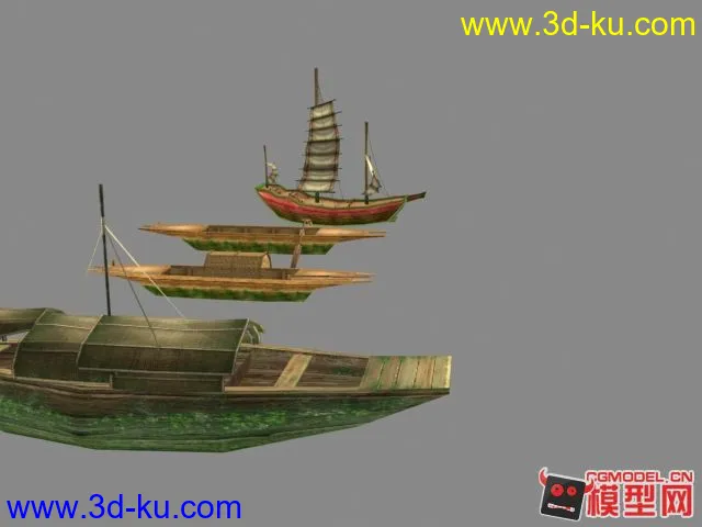 4条小船的模型的图片3