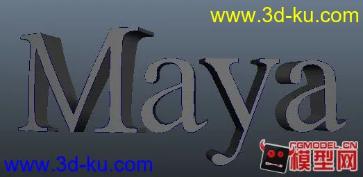 maya文字3D模型的图片1