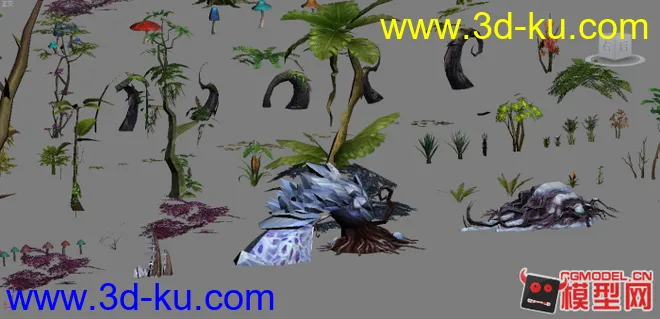 轩辕传奇植物合集（二）模型贴图下载的图片3