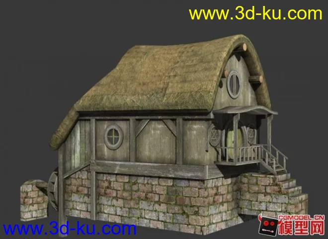 一套欧洲中世纪游戏房屋 模型下载的图片4