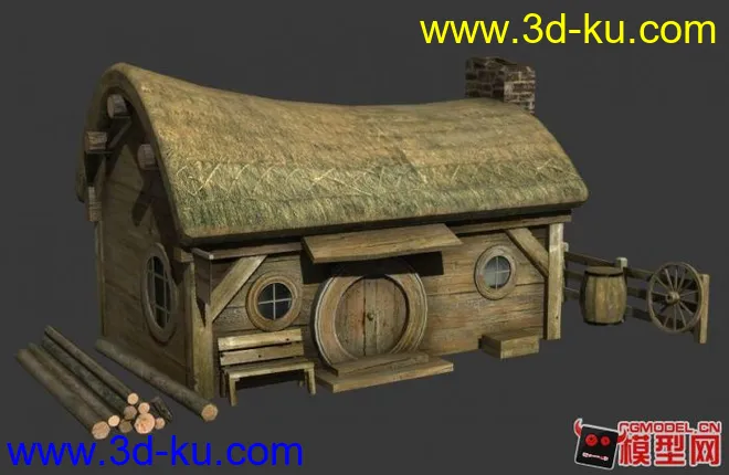 一套欧洲中世纪游戏房屋 模型下载的图片6