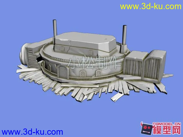 渔船  破渔船 鱼头船战斗 海贼王建筑模型的图片2