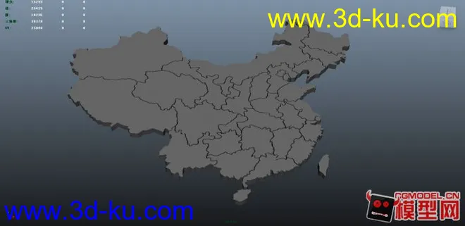 中国地图（包含各个省份）模型的图片1
