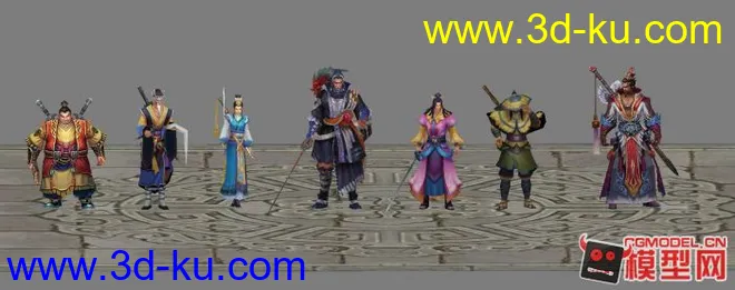 【笑傲江湖】 五岳剑派几个代表性的人物  模型带贴图 欢迎下载！！！的图片1