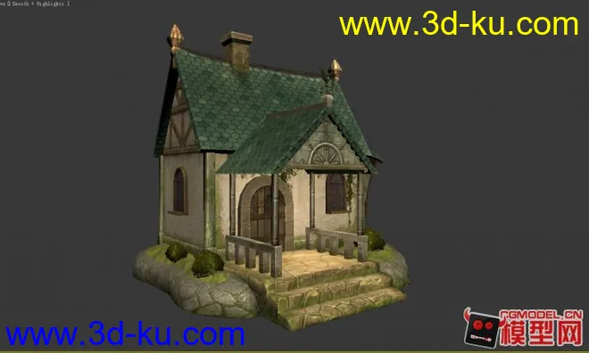 发个次世代的欧式小屋模型的图片1