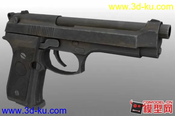 M9手枪  带材质模型的图片1