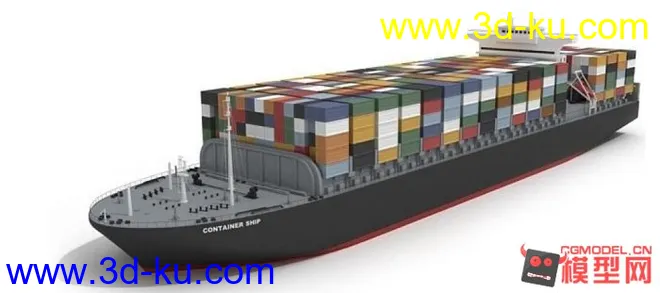 max大型集装箱货轮模型下载的图片1
