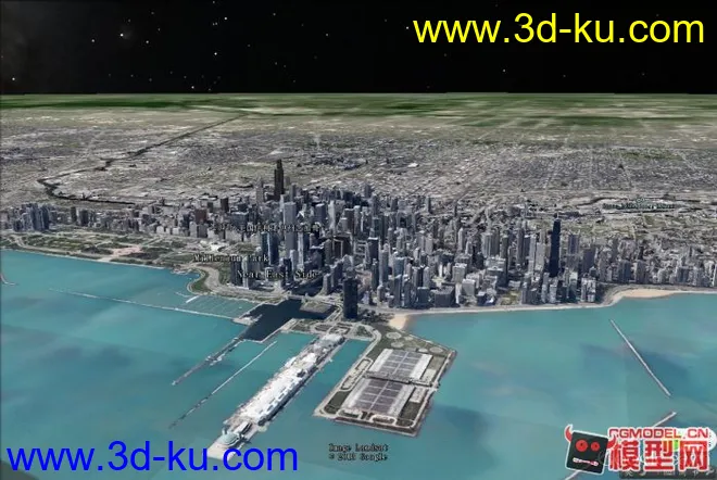 芝加哥 城市建筑群 模型 下载的图片1