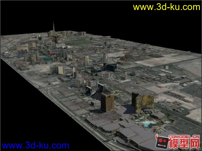 拉斯维加斯 城市建筑群 模型下载的图片1