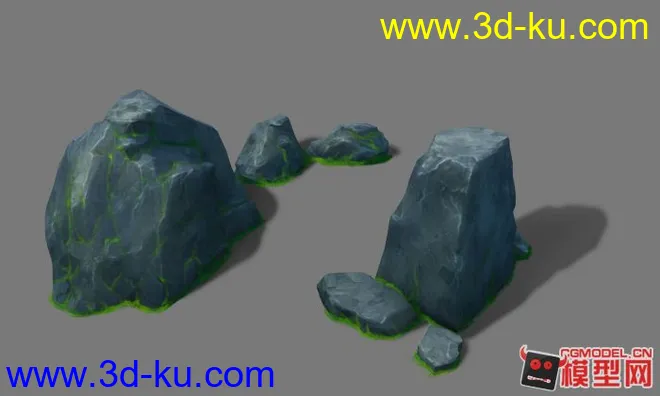 PSD小物件石头树根模型的图片2