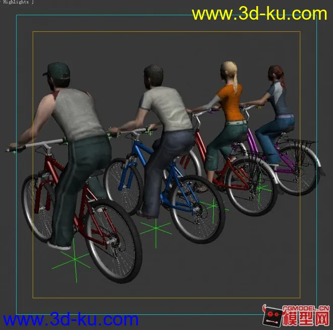 骑自行车的人 模型下载的图片2