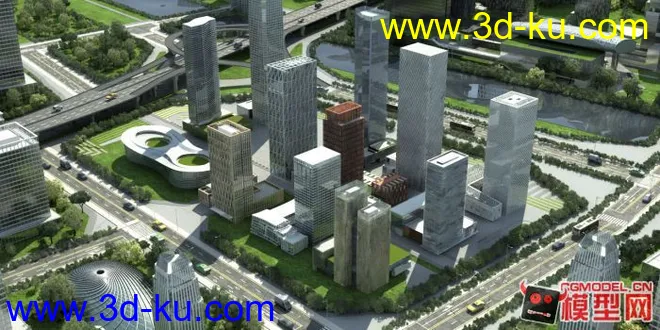 一组高楼区域场景模型的图片1