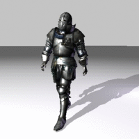 3DMAX 中世纪全身铠甲 绑定模型的图片1