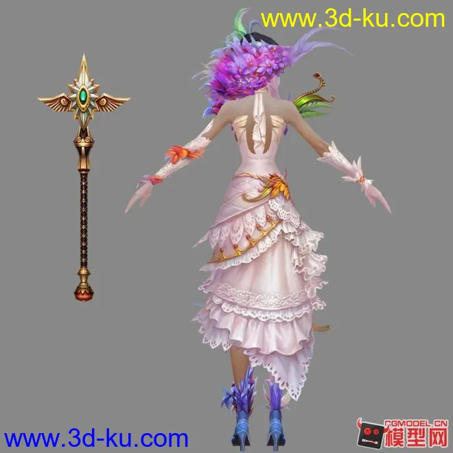 神魔DL-妖艳华美女主3D模型的图片2