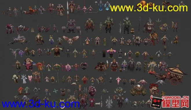 斗战神大部分人物和武器模型下载的图片2