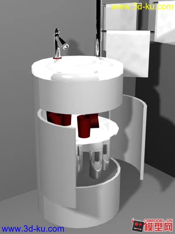 一个洗手柜模型的图片1