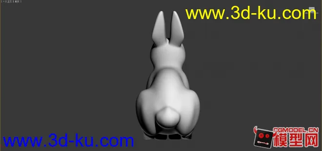 坐着的兔子雕塑模型的图片2