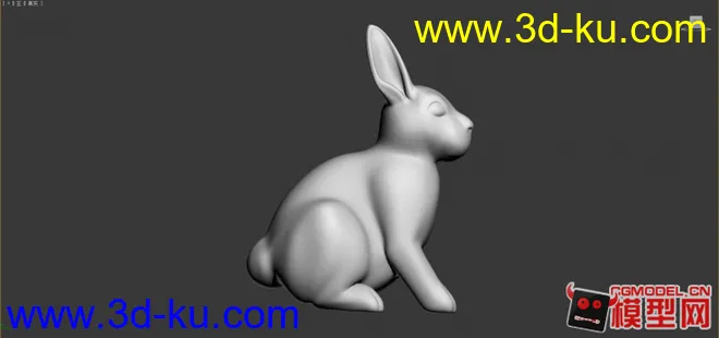坐着的兔子雕塑模型的图片3
