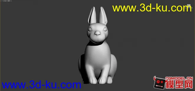 坐着的兔子雕塑模型的图片4