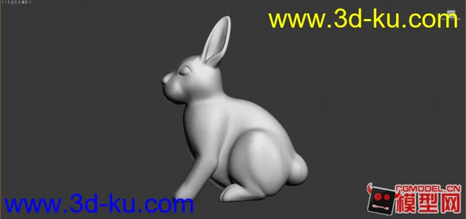 坐着的兔子雕塑模型的图片5