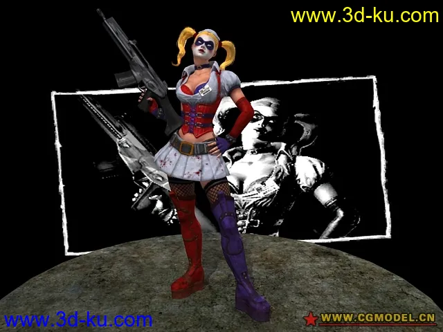 《蝙蝠侠-阿甘疯人院》BOSS女小丑模型的图片2