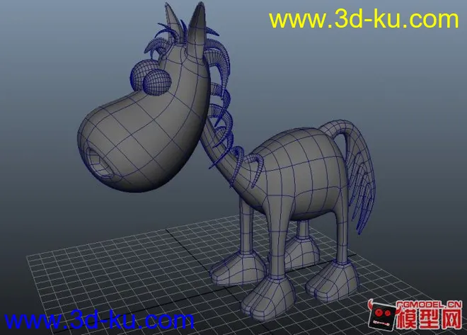 动物3D模型免费下载（呆驴）的图片1