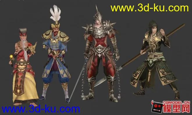 王者世界四个男性角色模型的图片3