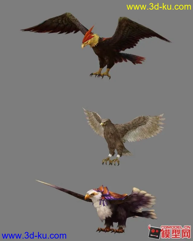 三只鹰模型的图片1
