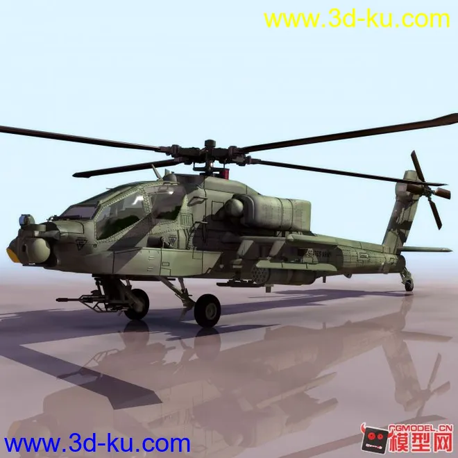 阿帕奇 直升机 武装直升机 武装 下载模型的图片1